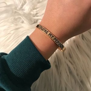 GOLD YOURE MY PERSON BANGLE BRACELET LIKE NEW